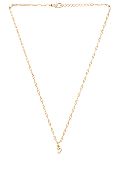 Shop Joolz By Martha Calvo S Initial Necklace In Gold
