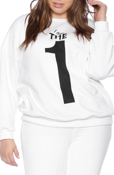 Shop Slink Jeans I Am The One Oversize Sweatshirt In White