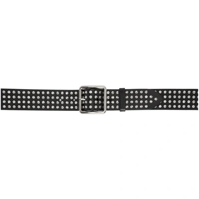 Shop Alexander Mcqueen Black Studded Belt In 1000 Black