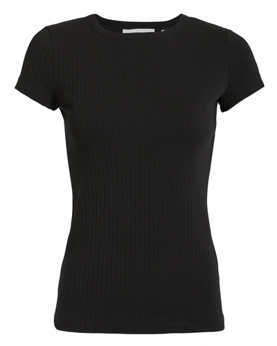 Shop Helmut Lang Black Ribbed Baby T-shirt