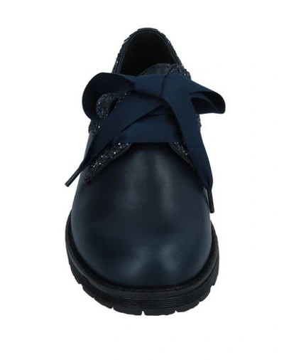 Shop Il Gufo Laced Shoes In Dark Blue