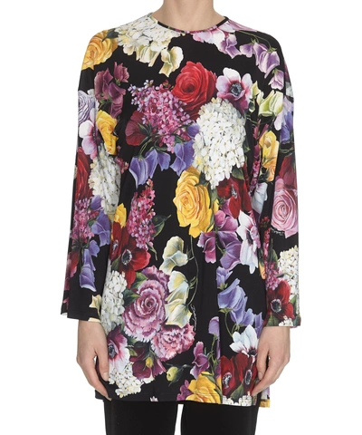 Shop Dolce & Gabbana Ortensie Print Blouse In Multicolor
