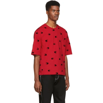 Shop Mcq By Alexander Mcqueen Mcq Alexander Mcqueen Red Mini Swallow T-shirt In 61 Cad Red