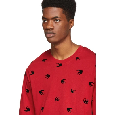 Shop Mcq By Alexander Mcqueen Mcq Alexander Mcqueen Red Mini Swallow T-shirt In 61 Cad Red