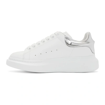 Shop Alexander Mcqueen White And Silver Oversized Sneakers In 9071 Wt/sil