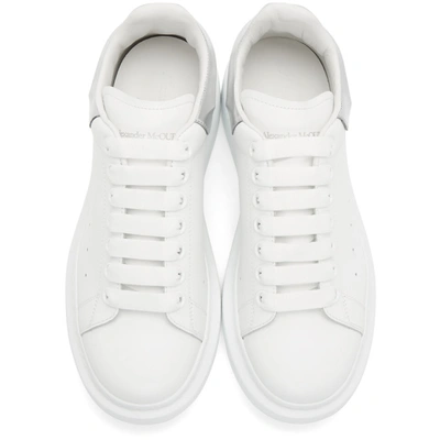 Shop Alexander Mcqueen White And Silver Oversized Sneakers In 9071 Wt/sil