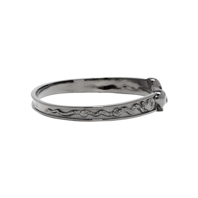 Shop Alexander Mcqueen Silver Twin Skull Bracelet In 0995 Ruthen