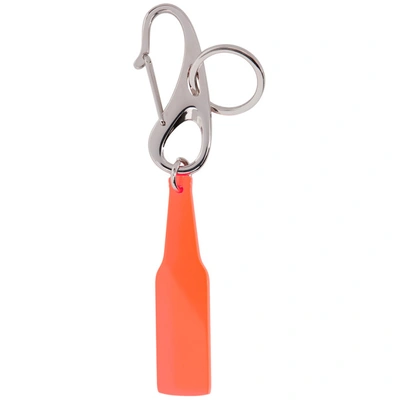 Shop Alexander Mcqueen Orange Hook And Bottle Keychain In 7521 Orange