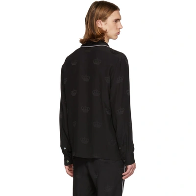 Shop Dolce & Gabbana Dolce And Gabbana Black Silk Shirt In N0000 Black