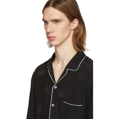 Shop Dolce & Gabbana Dolce And Gabbana Black Silk Shirt In N0000 Black