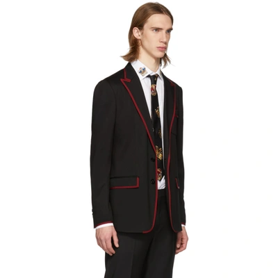 Shop Dolce & Gabbana Dolce And Gabbana Black Jersey Blazer In N0000 Black