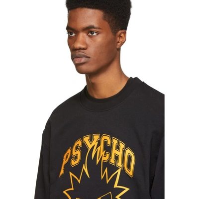 Shop Mcq By Alexander Mcqueen Mcq Alexander Mcqueen Black And Yellow Psycho Billy Slouch Sweatshirt In 1000 Dk.blk