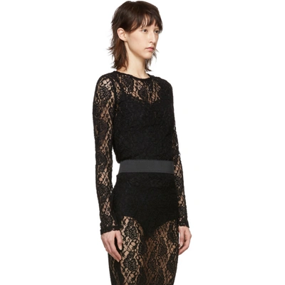Shop Dolce & Gabbana Dolce And Gabbana Black Lace Sweater In N0000 Black