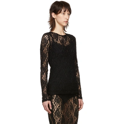 Shop Dolce & Gabbana Dolce And Gabbana Black Lace Sweater In N0000 Black