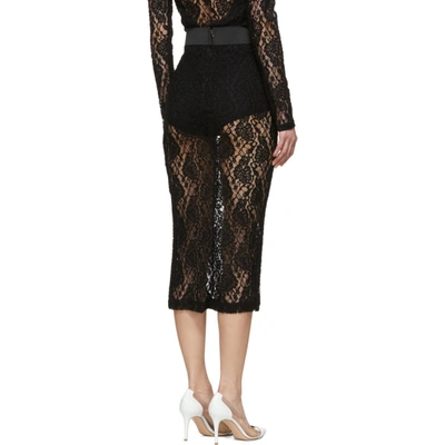 Shop Dolce & Gabbana Dolce And Gabbana Black Lace Skirt In N0000 Black