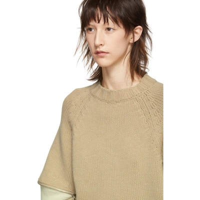 Shop Alexander Mcqueen Tan Zip Sweater In 9810 Camel/