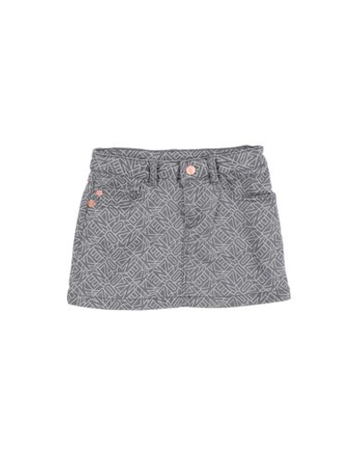 Shop Kenzo Denim Skirt In Grey