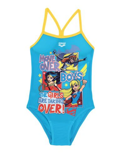 Shop Arena One-piece Swimsuits In Azure