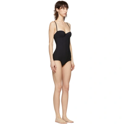 Shop Dolce & Gabbana Dolce And Gabbana Black Cup One Piece Swimsuit In N0000 Black