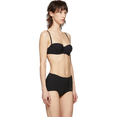 Shop Dolce & Gabbana Dolce And Gabbana Black Cup Bikini Top In N0000 Black