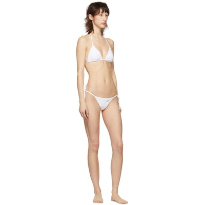 Shop Dolce & Gabbana Dolce And Gabbana White Laced Bikini Botton In W0800 White