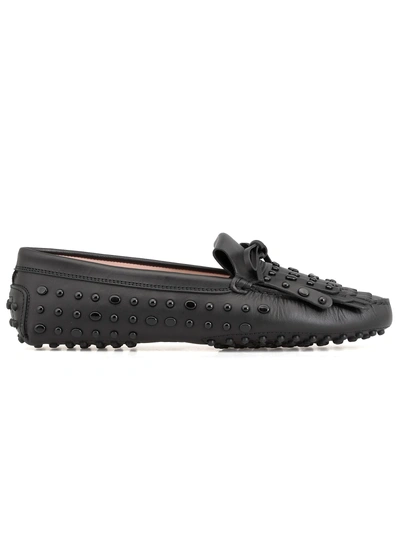 Shop Tod's Leather Loafer In Black