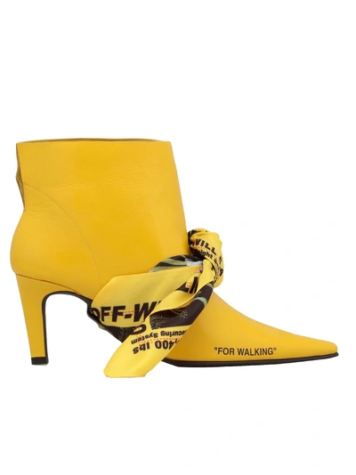 Shop Off-white For Walking Ankle Boot In Yellow Multicolor