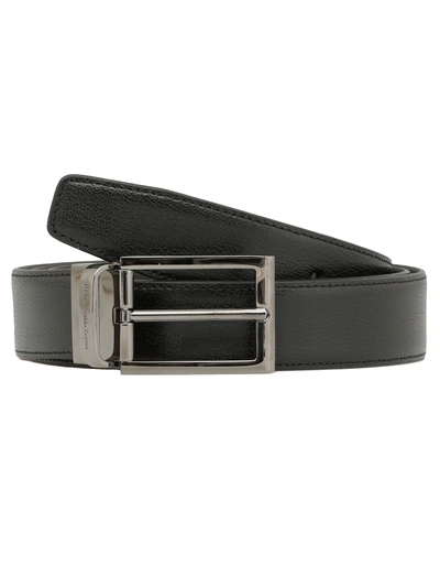 Shop Ermenegildo Zegna Leather Belt In Basic