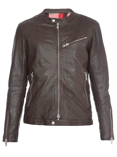 Shop Bully Leather Jacket In Brown