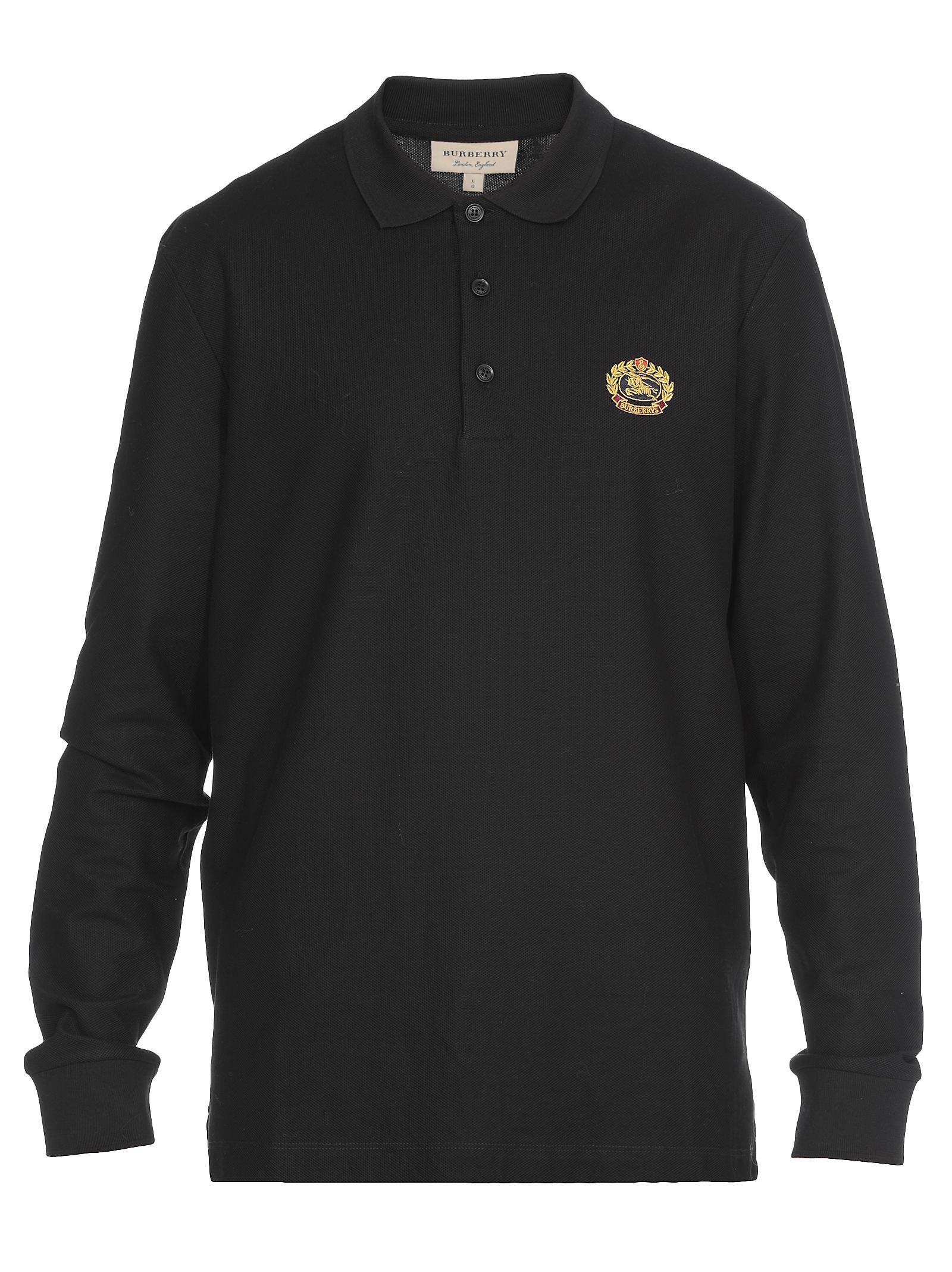 Burberry Densford Polo Shirt In Black | ModeSens