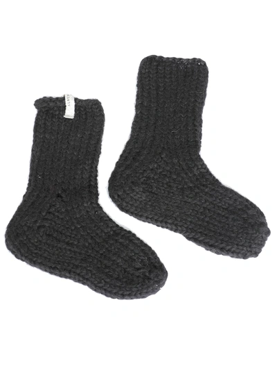 Shop Album Di Famiglia Wool Socks In Black
