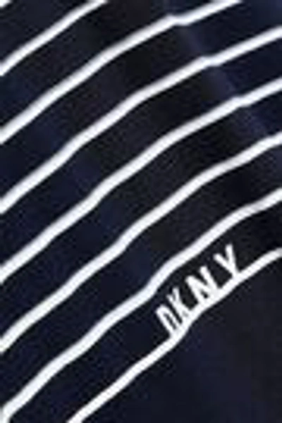 Shop Dkny Woman Printed Jersey Nightdress Midnight Blue