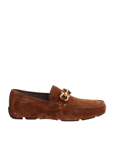 Shop Ferragamo Gancini Bit Loafers In Basic