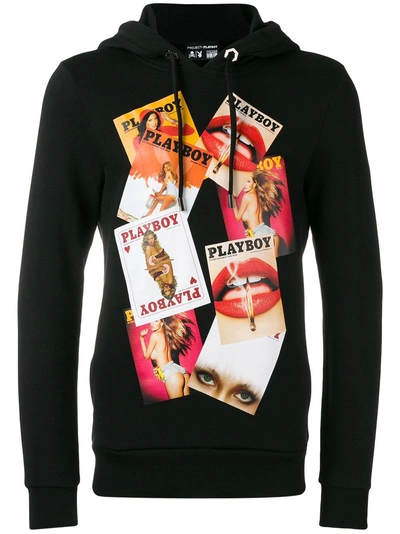 Shop Philipp Plein X Playboy Printed Hoodie In Basic