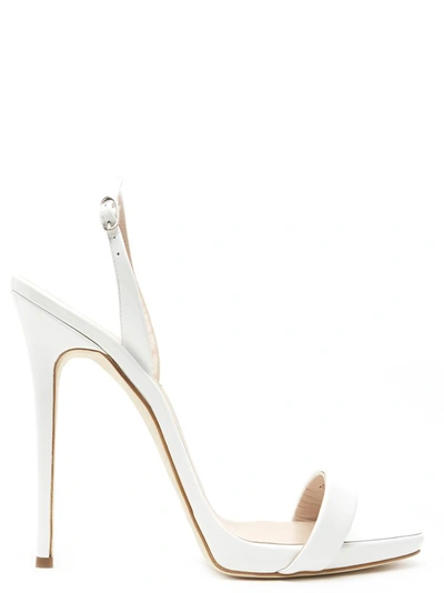 Shop Giuseppe Zanotti Design Coline Patent Sandals In White
