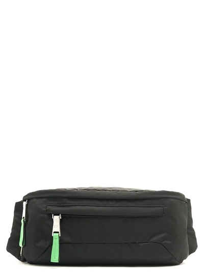 Shop Prada Nylon Zipped Belt Bag In Black