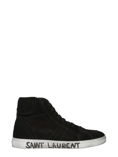 Shop Saint Laurent Scribble Joe Sneakers In Black