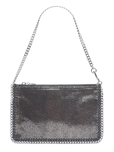 Shop Stella Mccartney Falabella Chain Shoulder Bag In Grey
