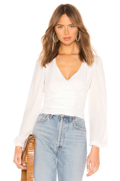 Shop About Us Sasha Wrap Top In White
