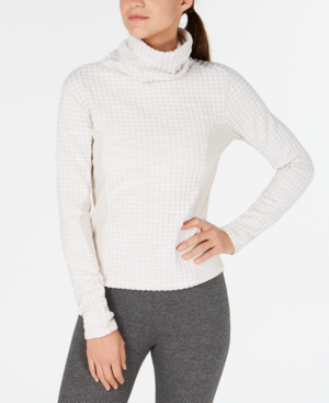 nike get fit fleece mock neck top