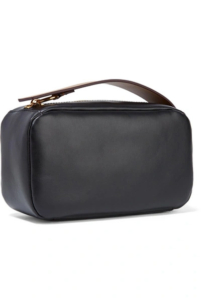 Shop Marni Two-tone Leather Clutch In Black