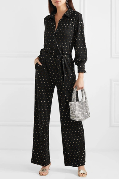 frimærke Tåler Soaked Stine Goya Lana Embroidered Polka-dot Knitted Jumpsuit In Black | ModeSens