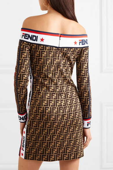 fendi off shoulder dress