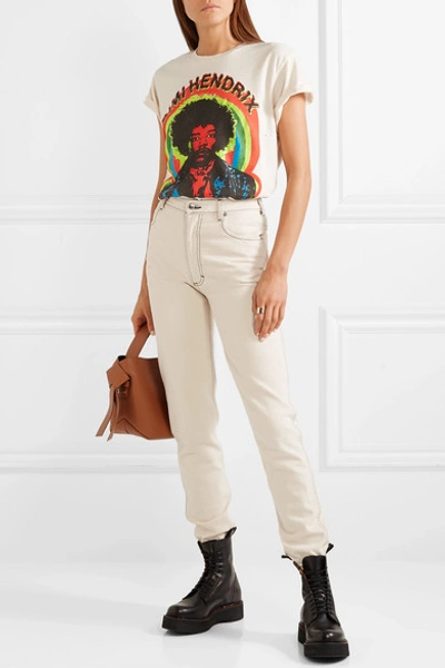 Shop Madeworn Hendrix Printed Cotton-jersey T-shirt In Cream