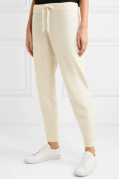 Shop Hatch The Jogger Wool-blend Track Pants In Cream