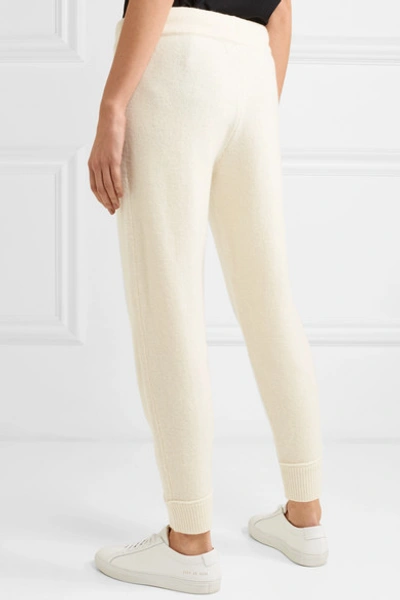 Shop Hatch The Jogger Wool-blend Track Pants In Cream