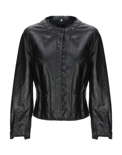 Shop Delan Leather Jacket In Black
