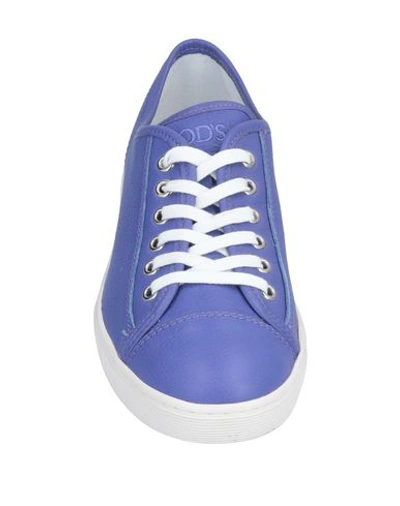 Shop Tod's Woman Sneakers Light Purple Size 7 Soft Leather