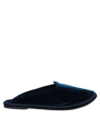 Shop Giorgio Armani Mules & Clogs In Dark Blue