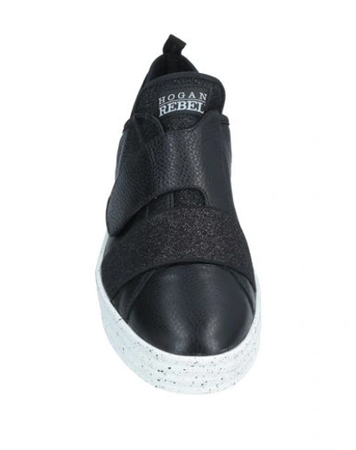 Shop Hogan Rebel Woman Sneakers Black Size 5 Soft Leather, Textile Fibers